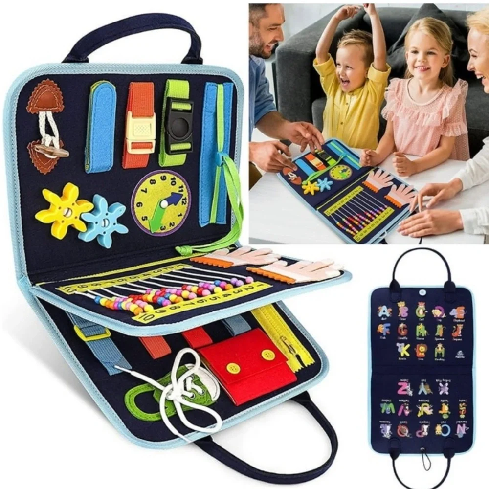 BUTORY Kids Busy Board Early Educational Activity Board For Children Age 3+
